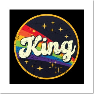 King // Rainbow In Space Vintage Grunge-Style Posters and Art